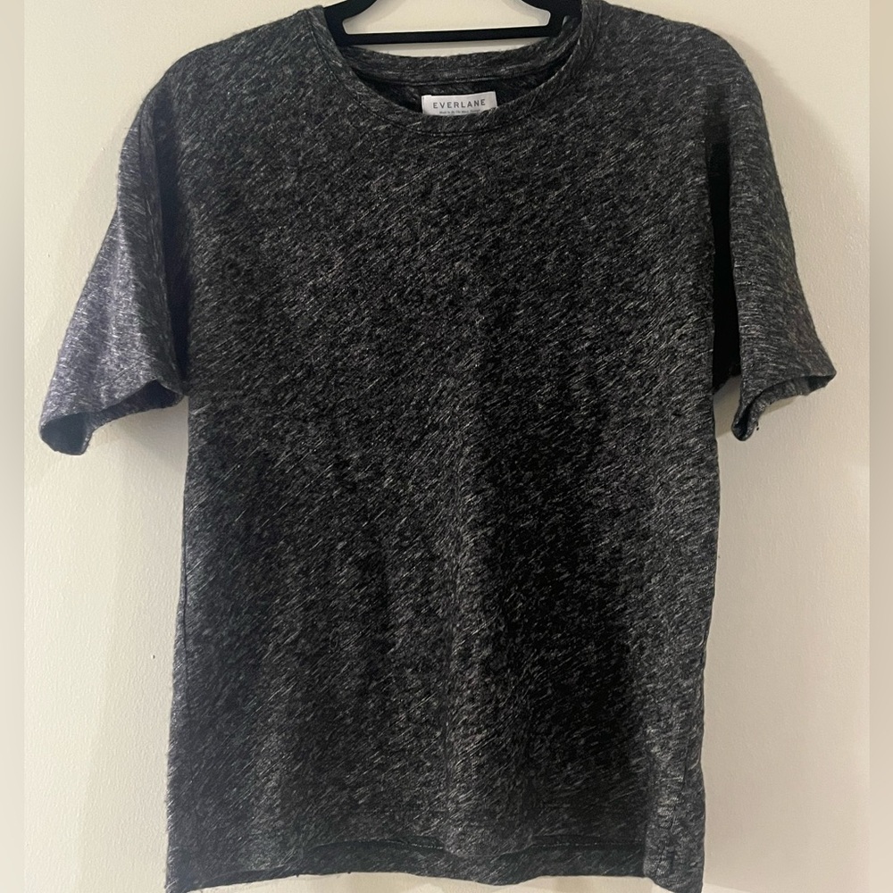 Everlane Women’s Charcoal Gray Heavyweight T-Shirt - Size Small